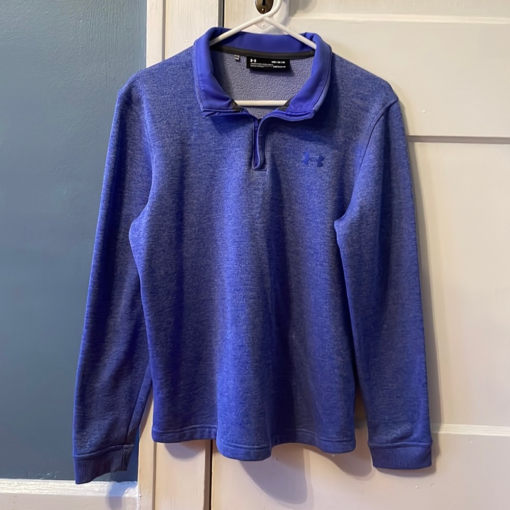 UNDER ARMOUR Men’s Heather Blue Quarterzip